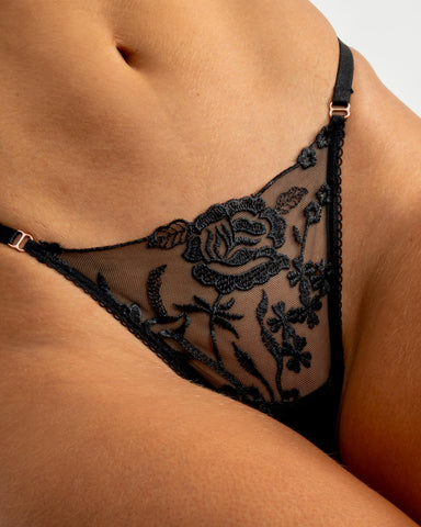 Milan Black Thong